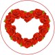 9KBecnVI disc vafa inima de Valentines Day D20cm